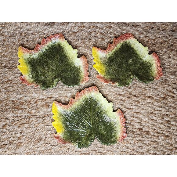 Better Homes & Garden Collection Home Interiors Grape Fall Leaf Plates Set Of 3